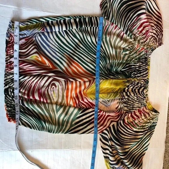 Violet & Clair Colorful Summer Blouse Women Size S - Picture 5 of 8